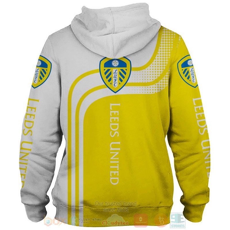 Leeds United yellow white 3D shirt hoodie 1 2 3 4 5 6 7 8 9 10 11 12 13