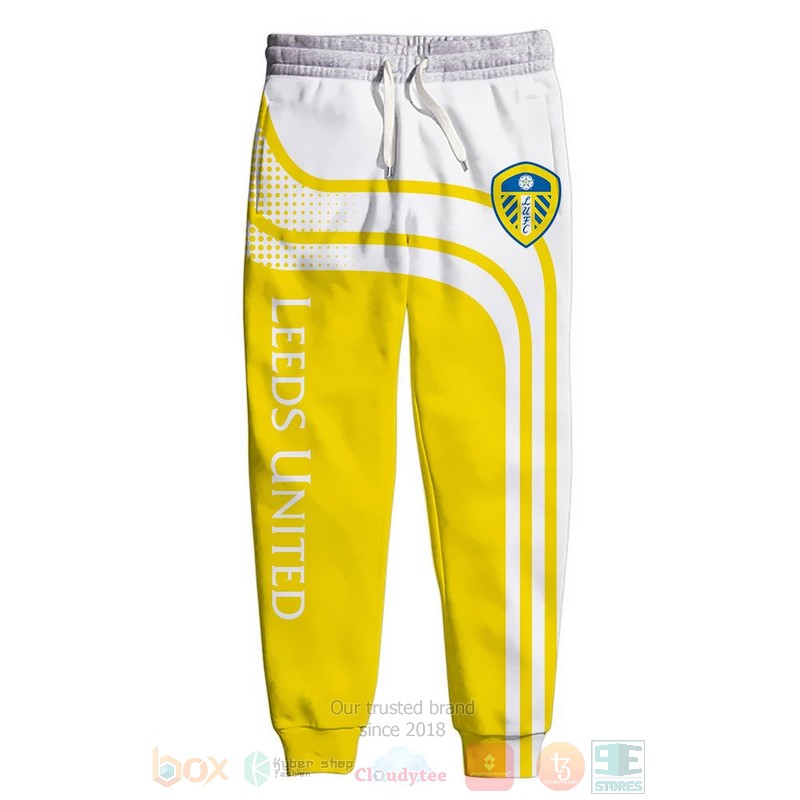 Leeds United yellow white 3D shirt hoodie 1 2 3 4 5 6 7 8 9 10 11 12 13 14 15 16