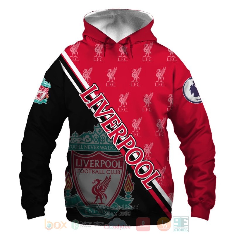 Liverpool FC black red 3D shirt hoodie 1 2 3 4 5 6 7 8 9 10 11 12