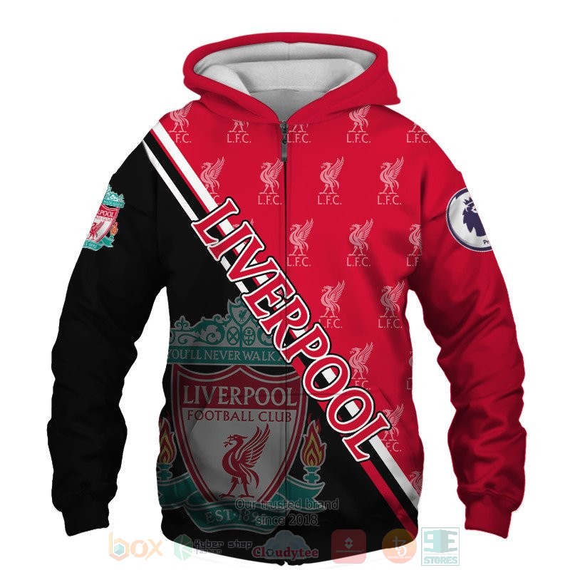 Liverpool FC black red 3D shirt hoodie 1 2 3 4 5 6 7 8 9 10 11 12 13 14