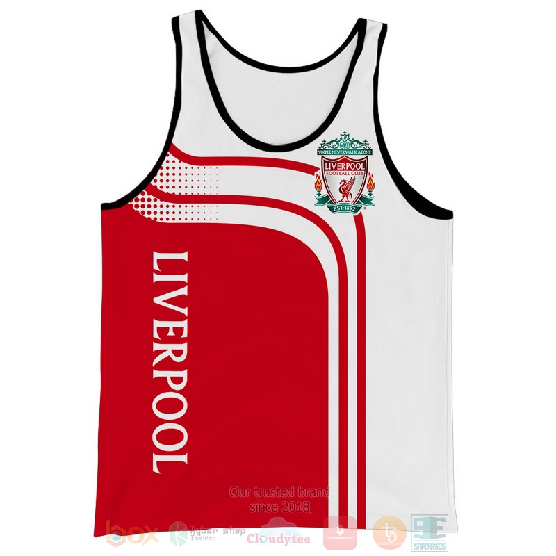 Liverpool FC white red 3D shirt hoodie 1 2 3 4 5 6 7 8 9 10