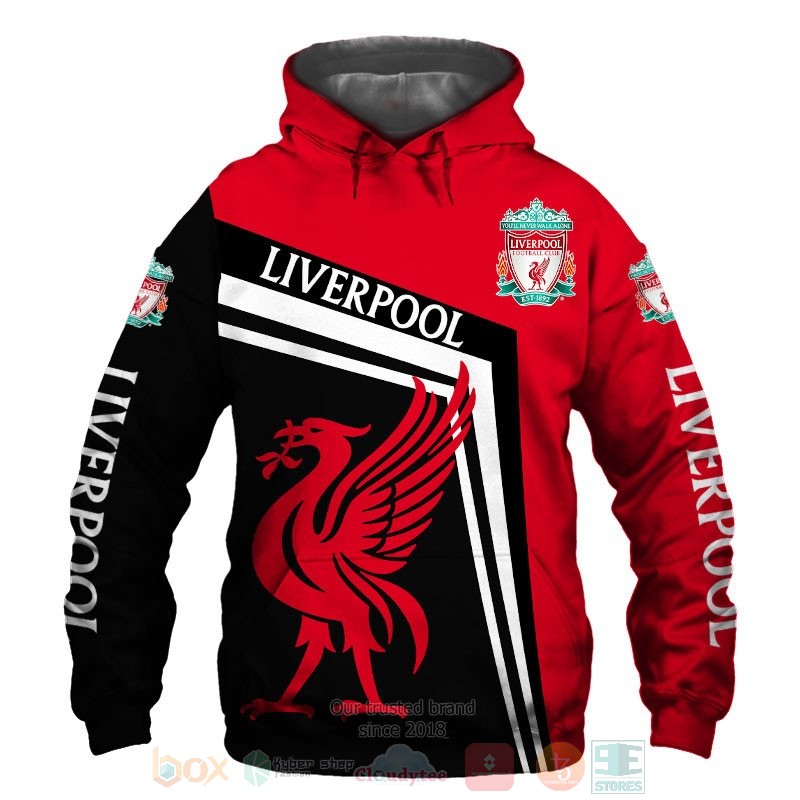 Liverpool red black 3D shirt hoodie 1 2 3 4 5 6 7 8 9 10 11 12
