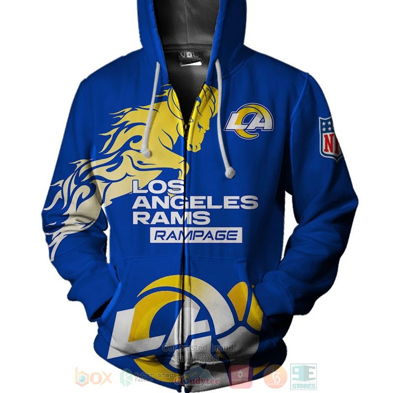 Los Angeles Rams Rampage 3D shirt hoodie 1 2 3 4 5 6 7 8 9 10 11 12 13 14