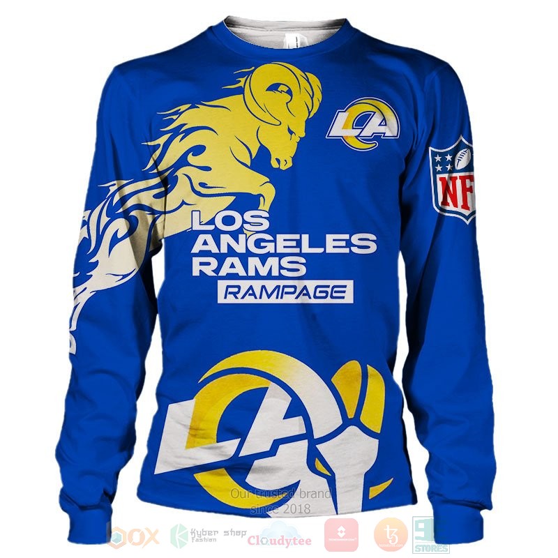 Los Angeles Rams Rampage 3D shirt hoodie 1 2 3 4 5 6 7 8 9 10 11 12 13 14 15