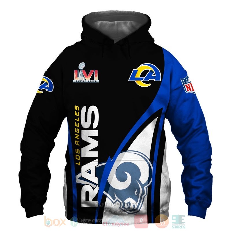 Los Angeles Rams black blue 3D shirt hoodie 1 2 3 4 5 6 7 8 9 10 11 12