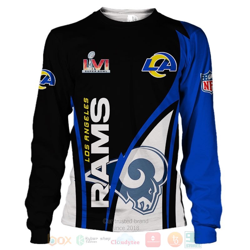 Los Angeles Rams black blue 3D shirt hoodie 1 2 3 4 5 6 7 8 9 10 11 12 13 14 15