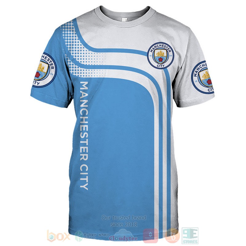Manchester City blue white 3D shirt hoodie 1 2 3 4 5 6 7 8 9