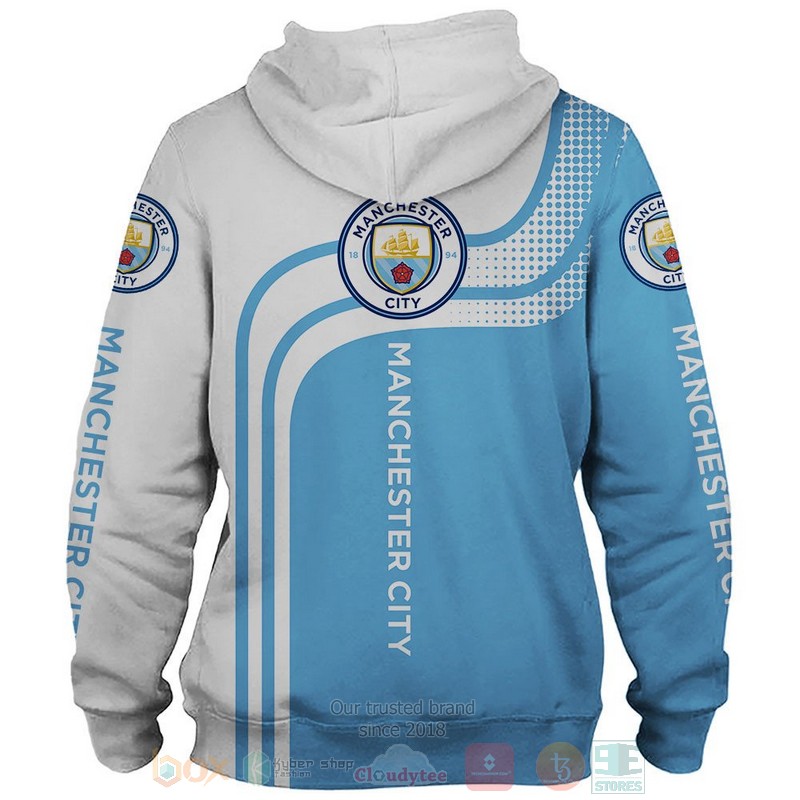Manchester City blue white 3D shirt hoodie 1 2 3 4 5 6 7 8 9 10 11 12 13