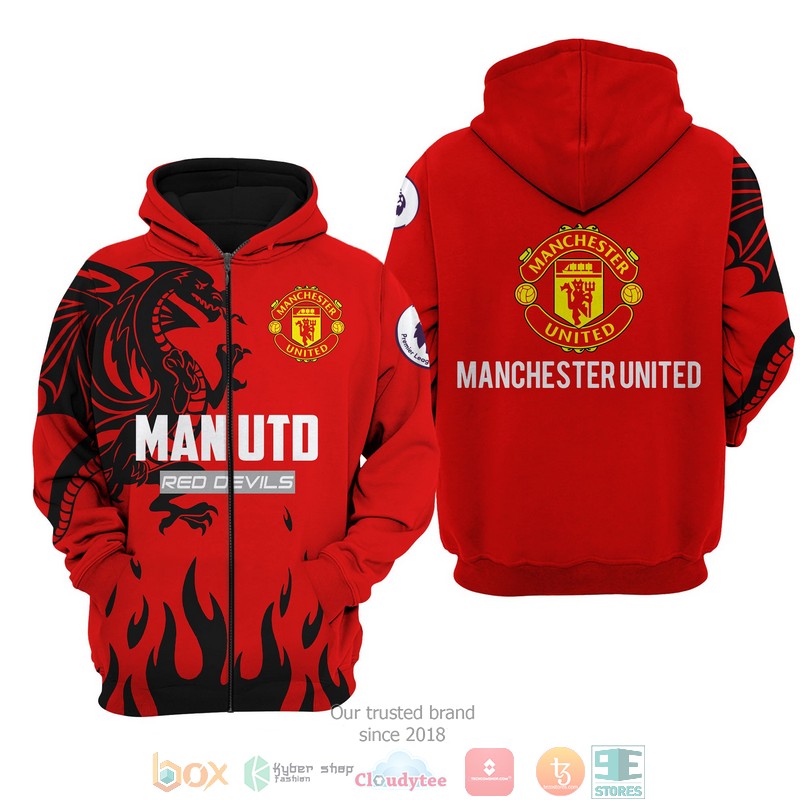Manchester United Red Devils 3d shirt hoodie 1 2 3 4 5 6 7 8 9 10 11 12