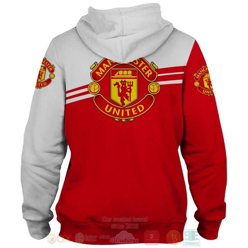 Manchester United red white 3D shirt hoodie 1 2 3 4 5 6 7 8 9 10 11 12 13 14 15 16 17