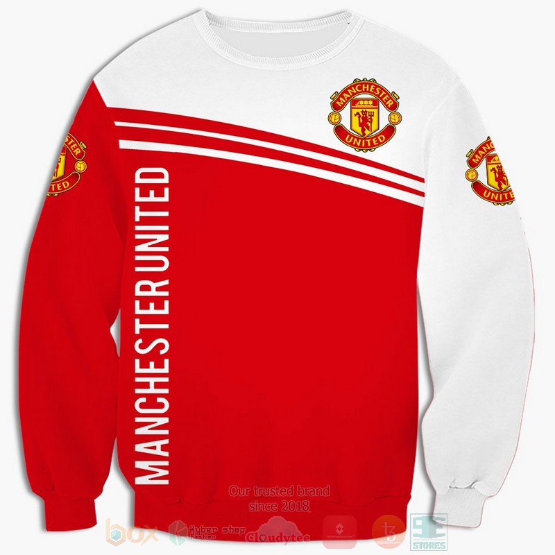 Manchester United red white 3D shirt hoodie 1 2 3 4 5 6 7 8 9 10 11 12 13 14 15 16 17 18 19