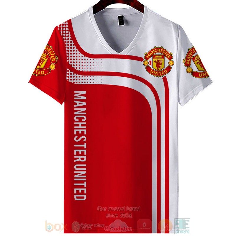 Manchester United white red 3D shirt hoodie 1 2 3 4 5 6 7