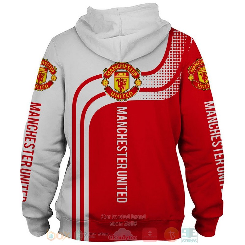 Manchester United white red 3D shirt hoodie 1 2 3 4 5 6 7 8 9 10 11 12 13