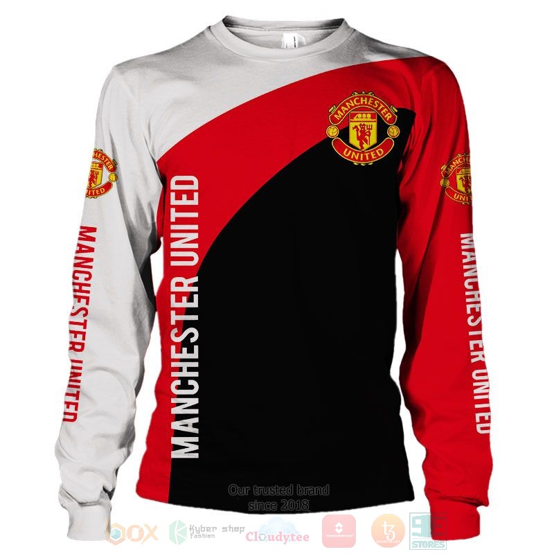 Manchester United white red black 3D shirt hoodie 1 2 3 4 5 6 7 8 9 10 11 12 13 14 15