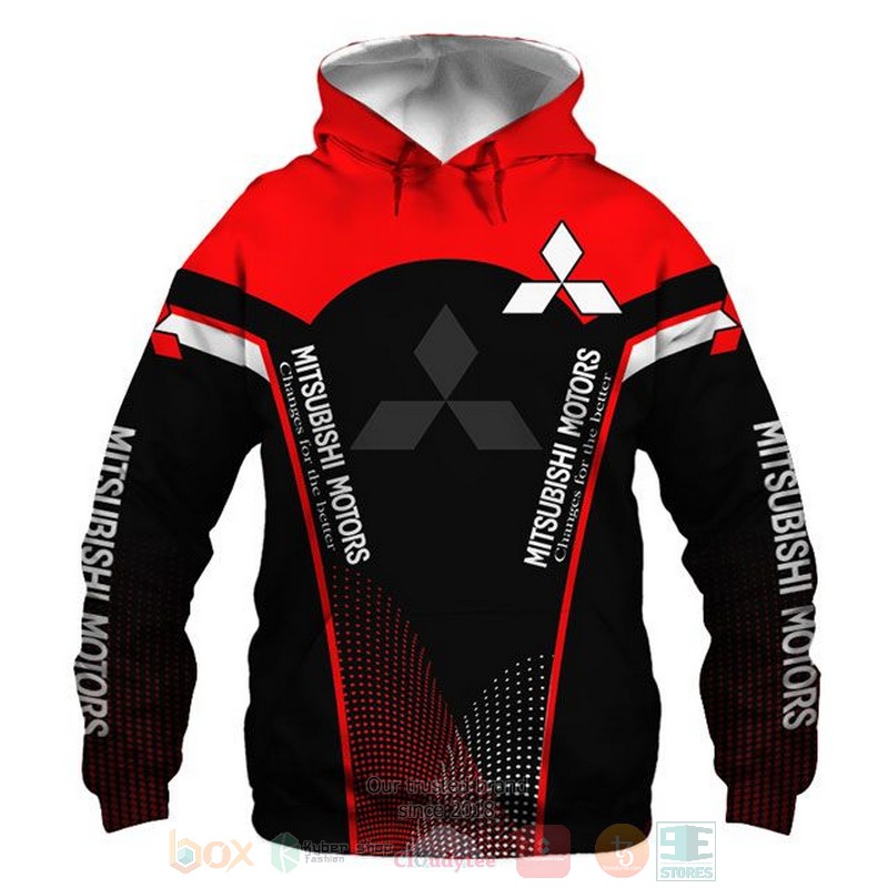 Mitsubishi Motors red black 3D shirt hoodie