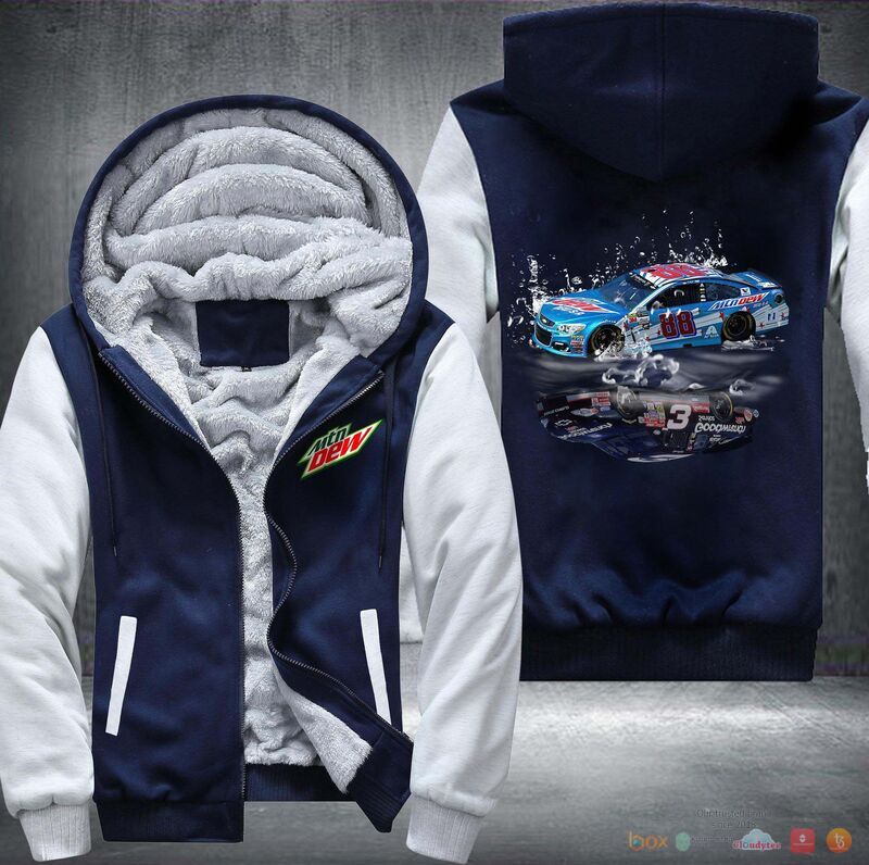 Mountain Dew Racing Fleece Hoodie Jacket 1