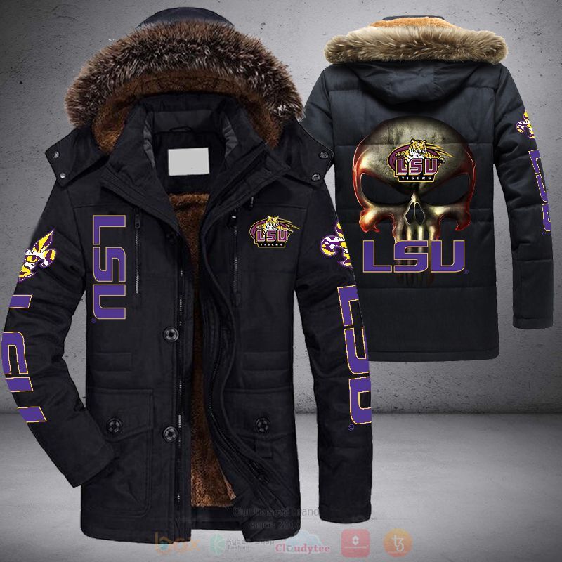 NCAA LSU Tigers Punisher Skull Parka Jacket