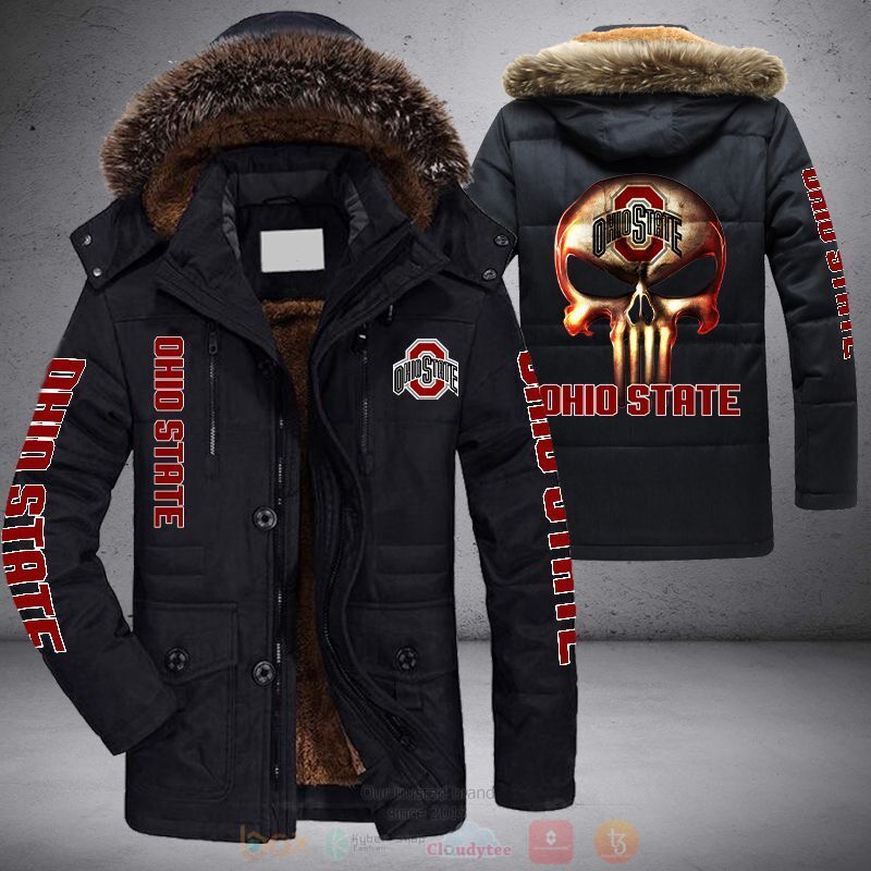 NCAA Ohio State Buckeyes Punisher Skull Parka Jacket