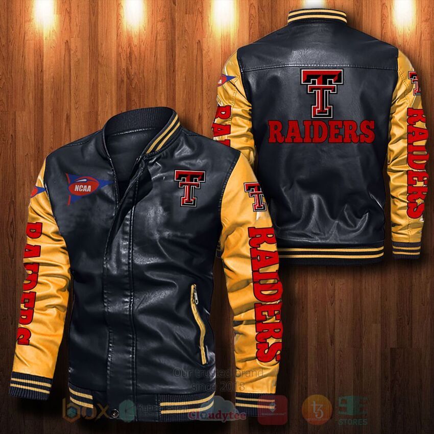 NCAA Texas Tech Red Raiders Leather Bomber Jacket 1 2 3 4 5