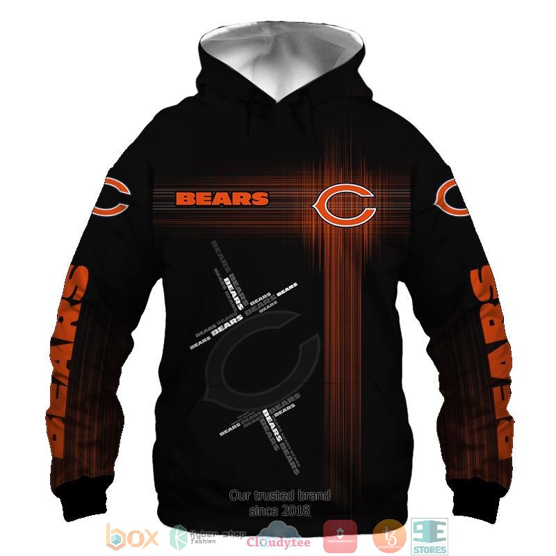 NFL Chicago Bears Orange 3d shirt hoodie 1 2 3 4 5 6 7 8 9 10 11 12