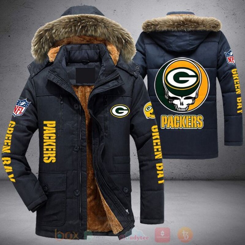 NFL Green Bay Packers Skull Parka Jacket 1