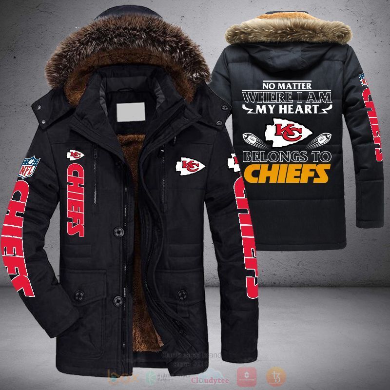 NFL Kansas City Chiefs No Matter Where I Am Belongs To Chiefs Parka Jacket