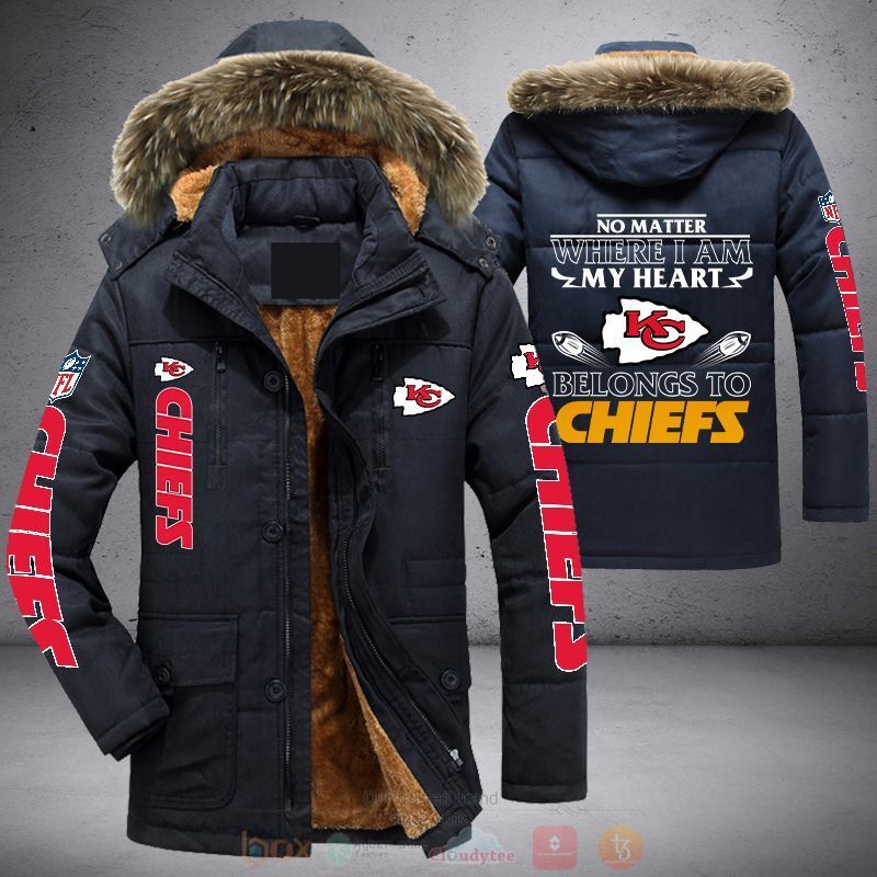 NFL Kansas City Chiefs No Matter Where I Am Belongs To Chiefs Parka Jacket 1