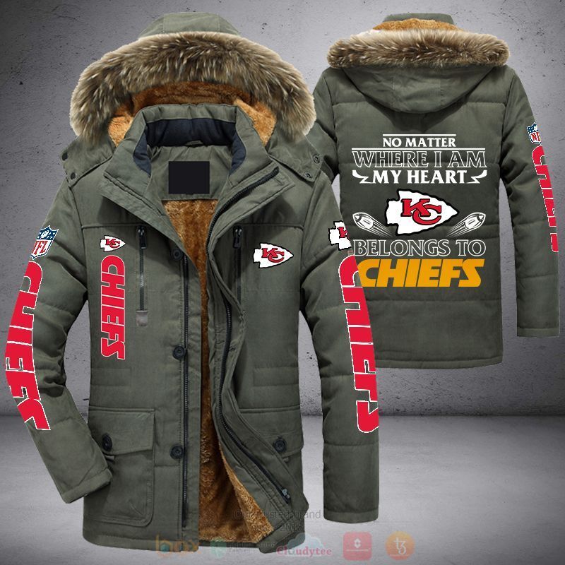 NFL Kansas City Chiefs No Matter Where I Am Belongs To Chiefs Parka Jacket 1 2