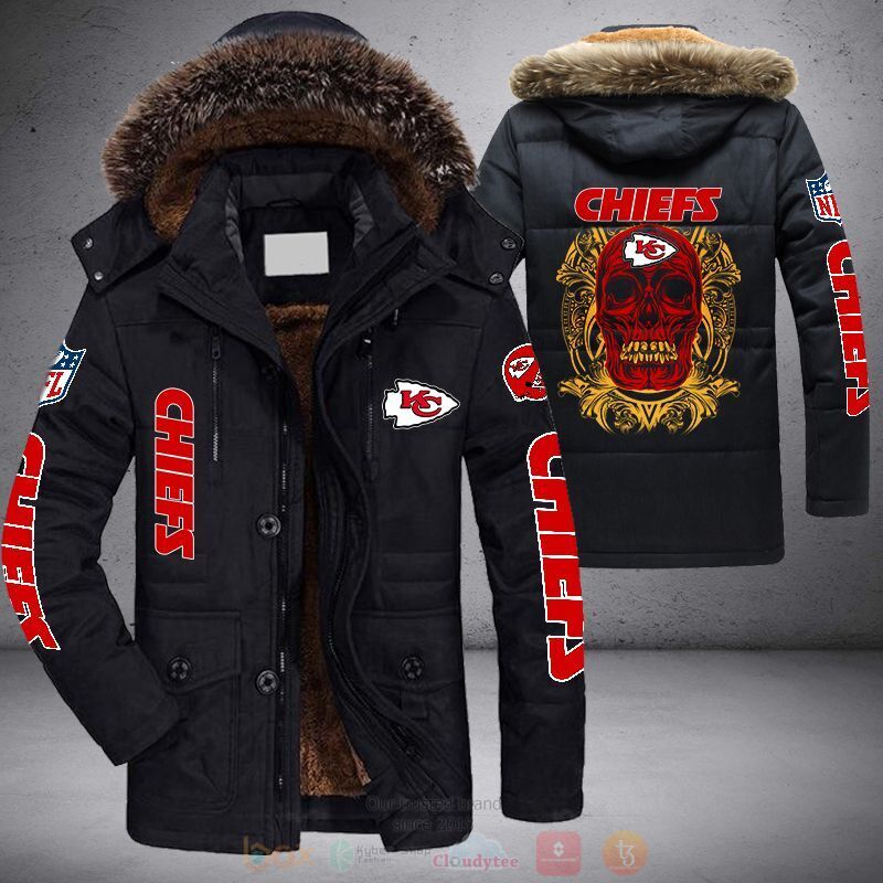 NFL Kansas City Chiefs Red Skull Parka Jacket