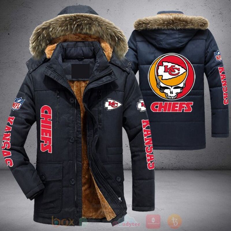 NFL Kansas City Chiefs Skull Parka Jacket 1