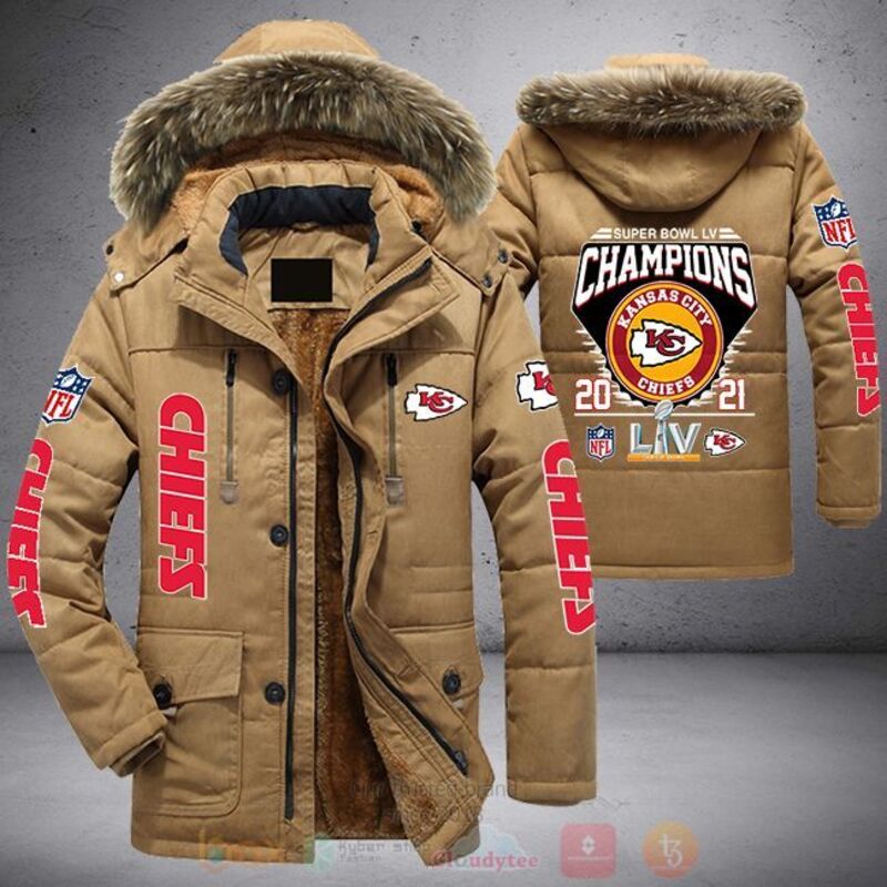 NFL Kansas City Chiefs Super Bowl LIV Champions 2021 Parka Jacket 1 2 3