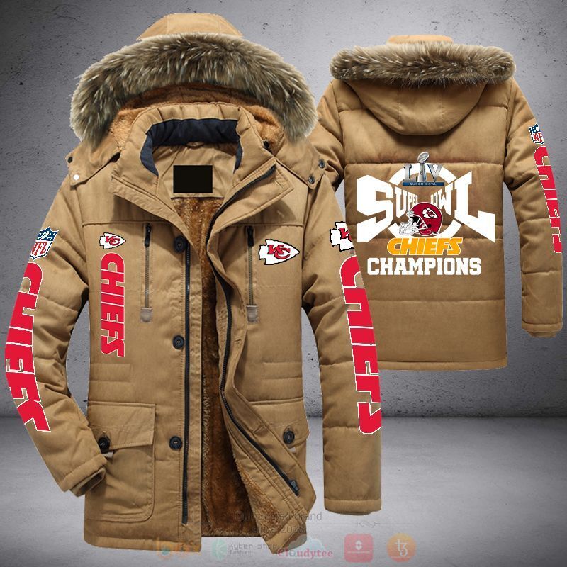 NFL Kansas City Chiefs Super Bowl LIV Champions Parka Jacket 1 2 3
