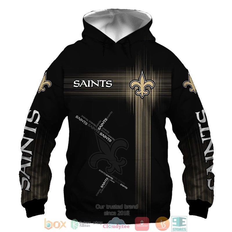 NFL New Orleans Saints Gold 3d shirt hoodie 1 2 3 4 5 6 7 8 9 10 11 12