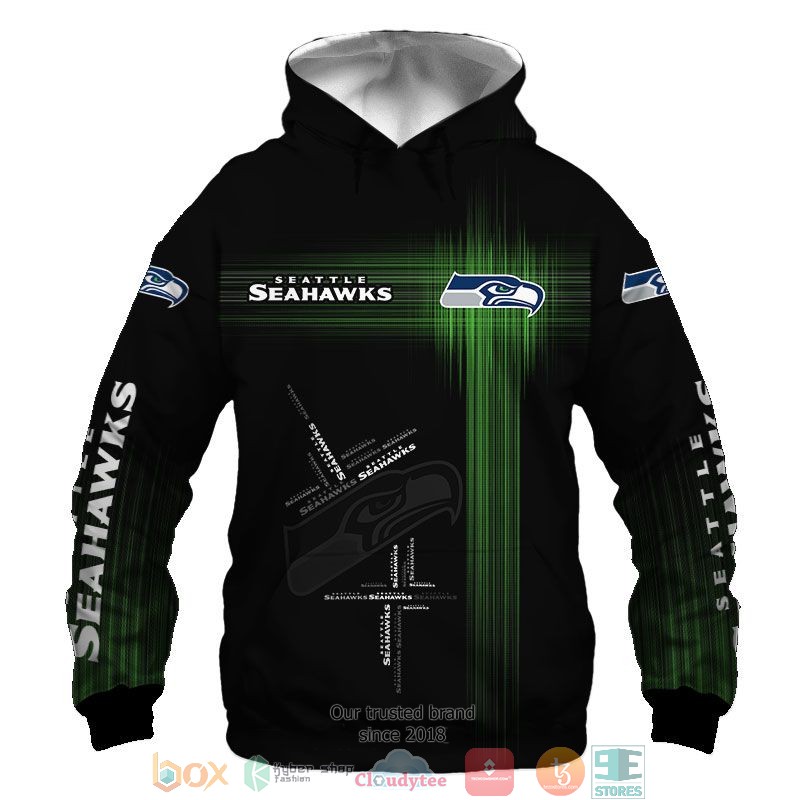 NFL Seattle Seahawks Navy Blue 3d shirt hoodie