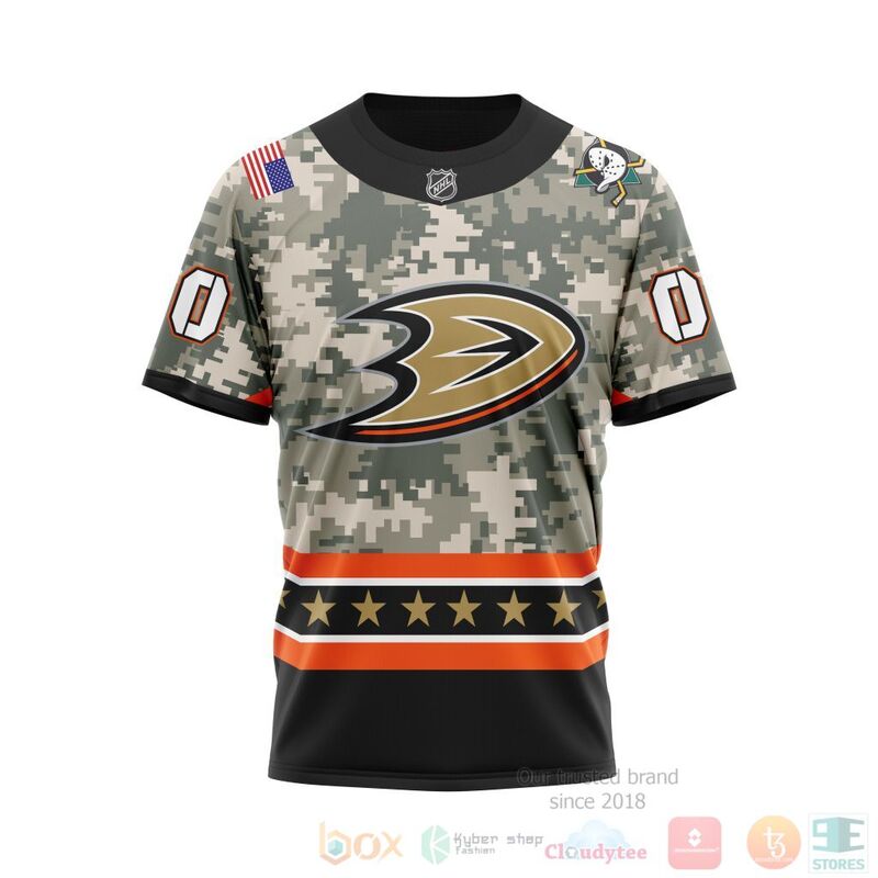 NHL Anaheim Ducks Honor Military With White Camo Color 3D Hoodie Shirt 1 2 3