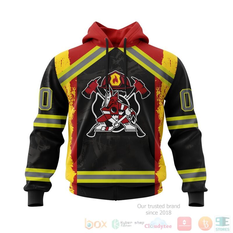 NHL Arizona Coyotes Honnor Firefighter Black 3D Hoodie Shirt