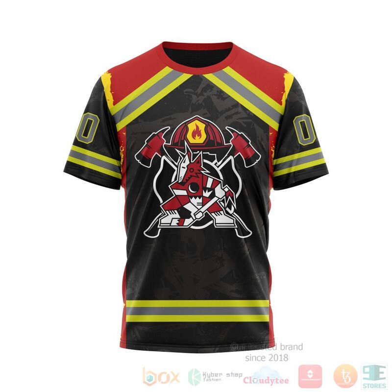 NHL Arizona Coyotes Honnor Firefighter Black 3D Hoodie Shirt 1 2 3