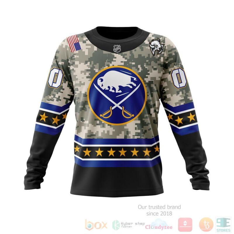 NHL Buffalo Sabres Honor Military With White Camo Color 3D Hoodie Shirt 1 2