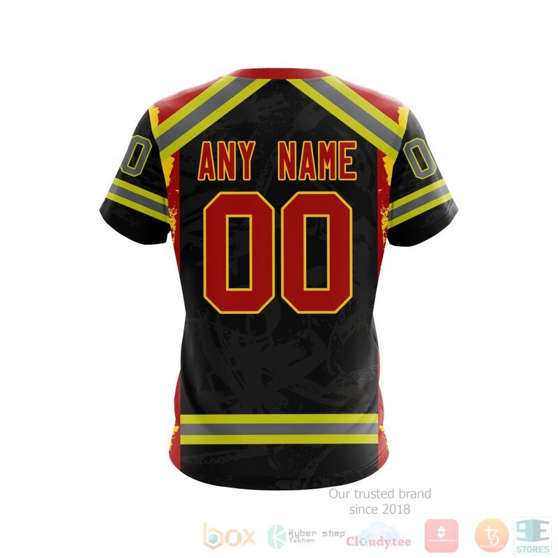 NHL Calgary Flames Honnor Firefighter Black 3D Hoodie Shirt 1 2 3 4 5