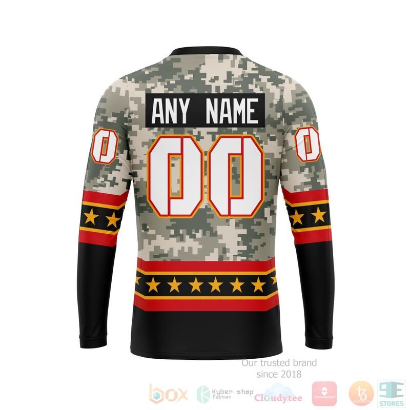 NHL Calgary Flames Honor Military With Camo Color 3D Hoodie Shirt 1 2 3 4