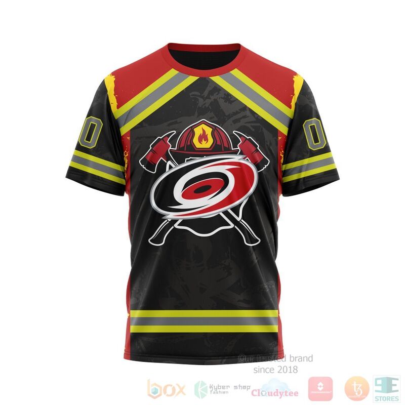 NHL Carolina Hurricanes Honnor Firefighter Black 3D Hoodie Shirt 1 2 3