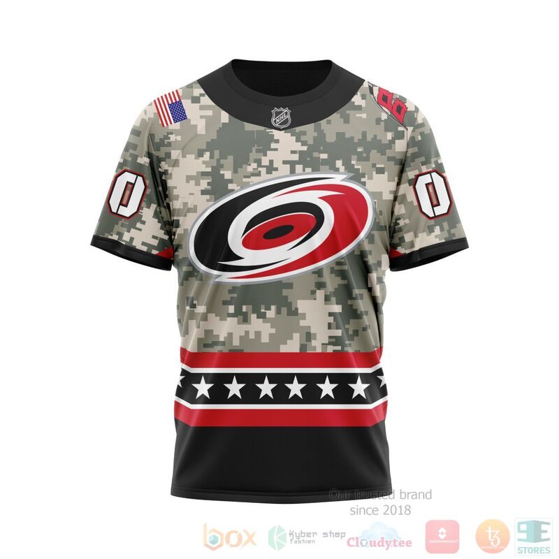 NHL Carolina Hurricanes Honor Military With White Camo Color 3D Hoodie Shirt 1 2 3