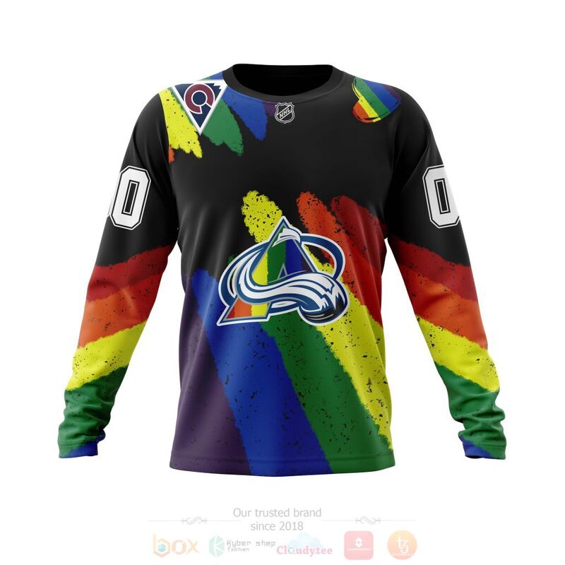 NHL Colorado Avalanche LGBT Pride Personalized Custom 3D Hoodie Shirt 1 2 3