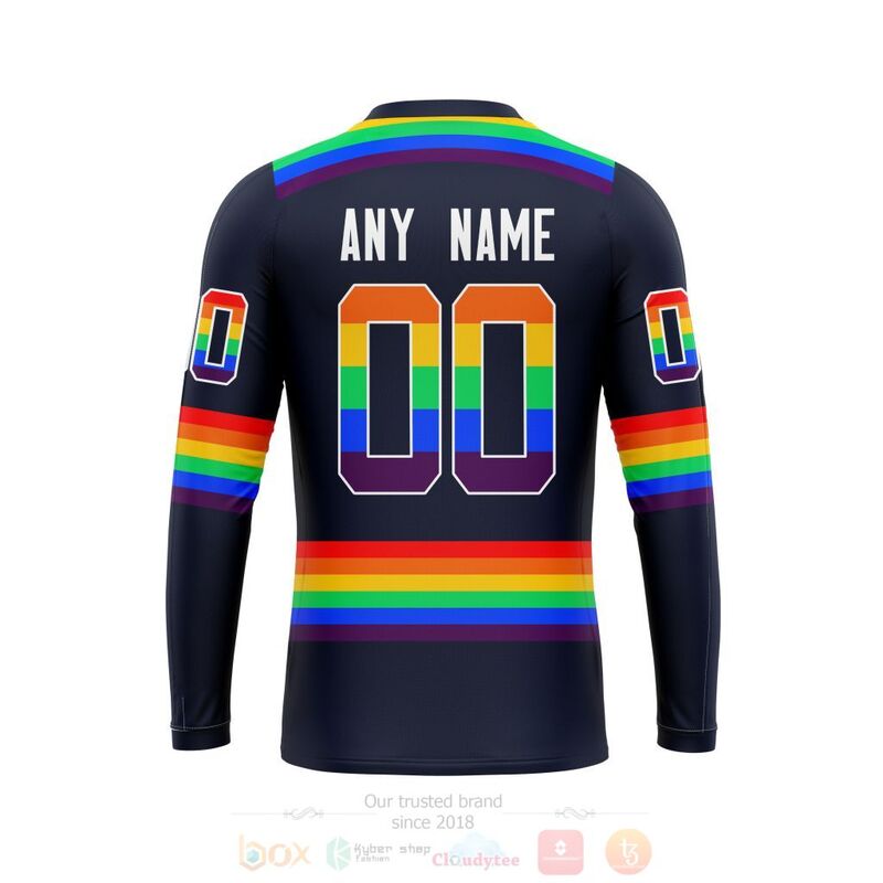 NHL Columbus Blue Jackets LGBT Pride Navy Color Personalized Custom 3D Hoodie Shirt 1 2 3 4 5
