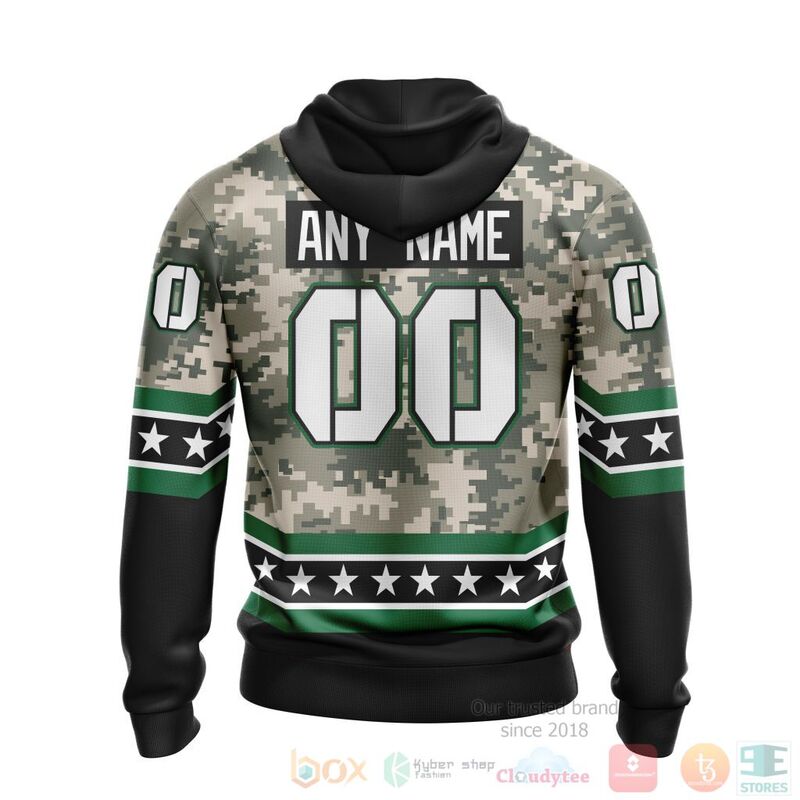 NHL Dallas Stars Honor Military With White Camo Color 3D Hoodie Shirt 1 2 3 4 5 6