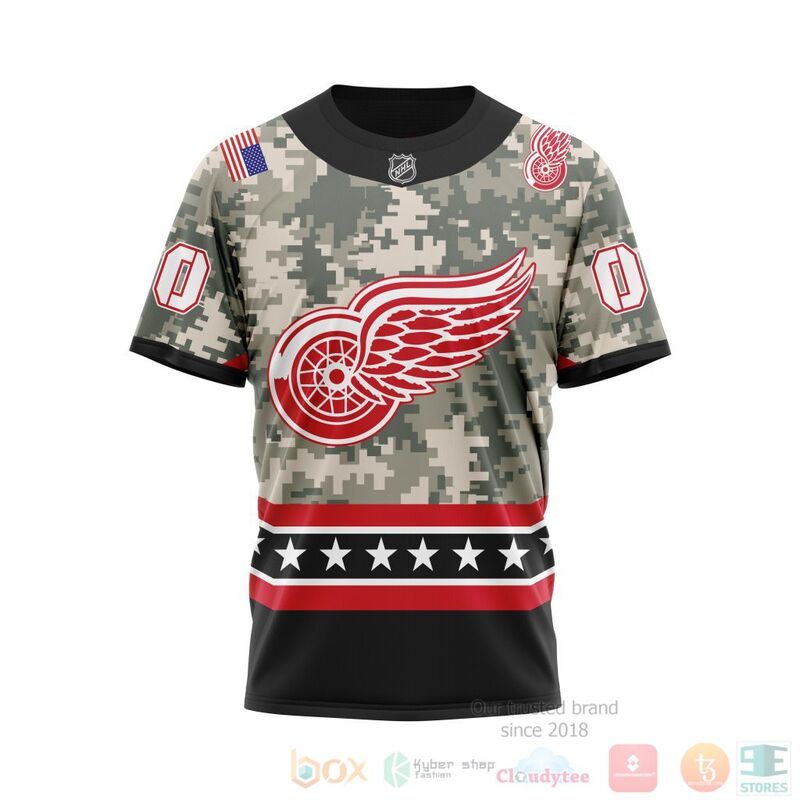 NHL Detroit Red Wings Honor Military With White Camo Color 3D Hoodie Shirt 1 2 3