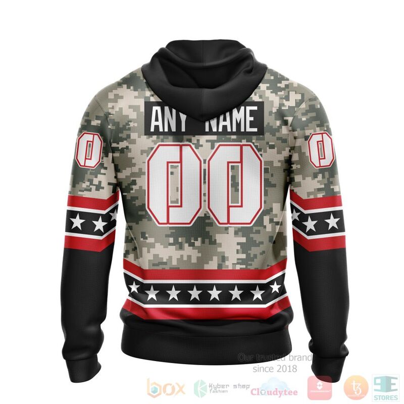 NHL Detroit Red Wings Honor Military With White Camo Color 3D Hoodie Shirt 1 2 3 4 5 6