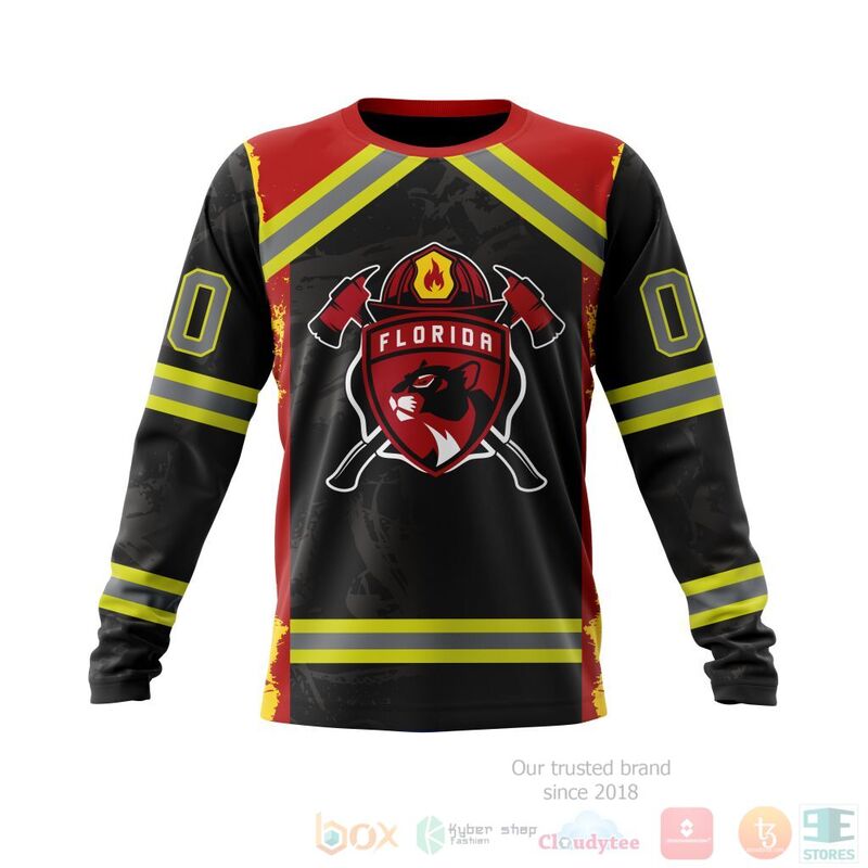 NHL Florida Panthers Honnor Firefighter Black 3D Hoodie Shirt 1 2