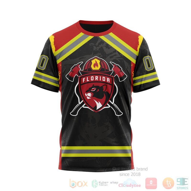 NHL Florida Panthers Honnor Firefighter Black 3D Hoodie Shirt 1 2 3