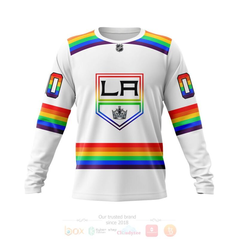 NHL Los Angeles Kings LGBT Pride White Personalized Custom 3D Hoodie Shirt 1 2 3